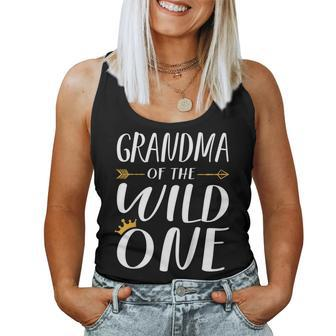 Shirt Cute Grandma Of The Wild One Thing 1St Birthday Women Tank Top | Mazezy