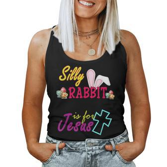 Silly Rabbit Easter Is For Jesus Christian V2 Women Tank Top Basic Casual Daily Weekend Graphic - Seseable
