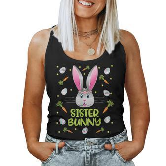 Sister Bunny Easter Egg Hunt Family Group Outfit Rabbit Team Women Tank Top Basic Casual Daily Weekend Graphic - Seseable