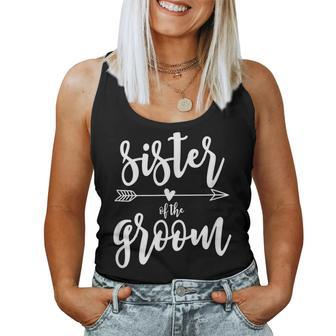 Sister Of The Groom Wedding Party Women Tank Top | Mazezy