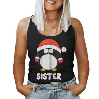Sister Penguin Christmas Santa T Family Matching Women Tank Top | Mazezy