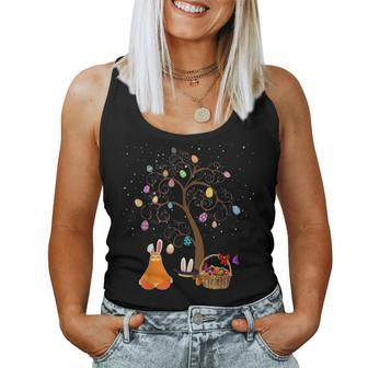 Sloth Animal Pet Rabbit Hunting Egg Tree Bunny Easter Day Women Tank Top Basic Casual Daily Weekend Graphic - Seseable