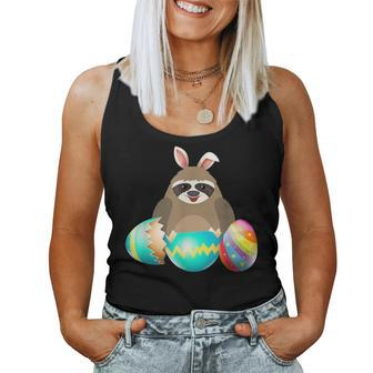 Sloth Easter Egg Bunny Ears Costume Rabbit For Boys Girls Women Tank Top Basic Casual Daily Weekend Graphic - Seseable