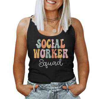 Social Worker Squad Week Groovy Appreciation Day For Women Women Tank Top | Mazezy