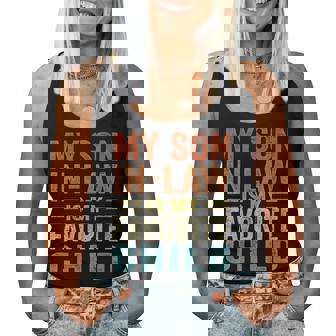 Womens My Son In Law Is My Favorite Child Family Humor Retro Women Tank Top | Mazezy