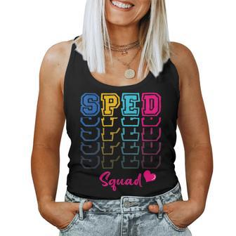 Sped Squad Proud Special Education Para Teacher Colorful Women Tank Top | Mazezy
