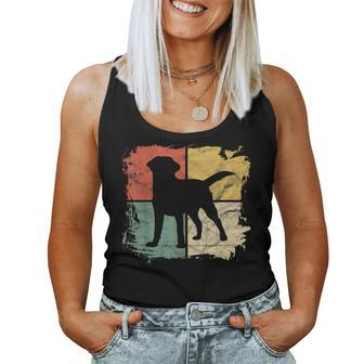 Square Retro Labrador Owner Gift Golden Black Lab Dad Mom Women Tank Top Basic Casual Daily Weekend Graphic - Seseable