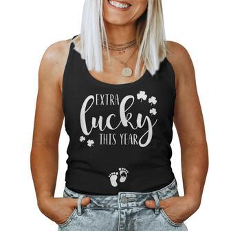 Womens St Patricks Day For Pregnant Mom Pregnancy Announcement Women Tank Top | Mazezy
