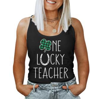 Womens St Patricks Day For Prek Kinder One Lucky Teacher Women Tank Top | Mazezy