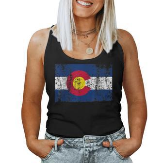 State Of Colorado Flag T Gift For Men Women Vintage Women Tank Top Basic Casual Daily Weekend Graphic - Seseable
