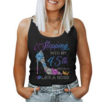 Womens Stepping Into My 45Th Birthday In 1974 Womens Women Tank Top | Mazezy