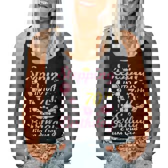 Stepping Into My 70Th Birthday Like A Queen Happy To Me Mom Women Tank Top | Mazezy