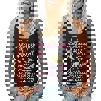 Stepping Into My 56Th Birthday Like A Queen Happy To Me Mom Women Tank Top Basic Casual Daily Weekend Graphic | Seseable UK
