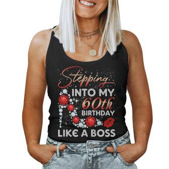 Stepping Into My 60Th Birthday Like A Boss Women Gift Idea Women Tank Top Basic Casual Daily Weekend Graphic - Seseable