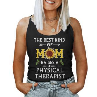 Sunflower Best Mom Physical Therapist Shirt Women Tank Top | Mazezy