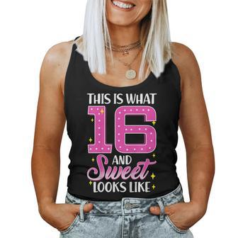Womens Sweet Sixteen Birthday T Shirt 16Th Birthday Shirt Women Tank Top | Mazezy
