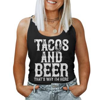 Tacos And Beer Drinking Drunk Cinco De Mayo Men Women Gift Women Tank Top Basic Casual Daily Weekend Graphic - Seseable