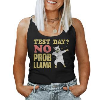 Test Day No Prob Llama Testing Teacher Educator V2 Women Tank Top | Mazezy
