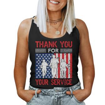 Thank You For Your Services Patriotic Veterans Day Men Women Women Tank Top Basic Casual Daily Weekend Graphic - Seseable