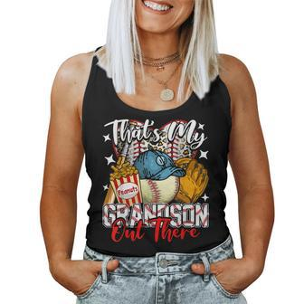 Thats My Grandson Out There Baseball Lover For Men Women Women Tank Top | Mazezy
