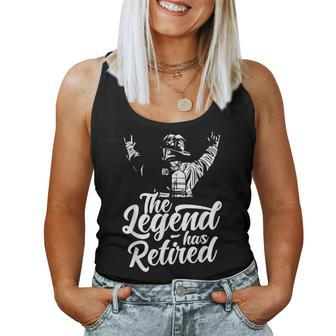 The Legend Has Retired Firefighter Fire Fighter Retirement Women Tank Top Basic Casual Daily Weekend Graphic - Seseable