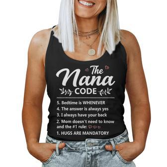The Nana Code Bedtime Is Whenever The Answer Is Always Yes Women Tank Top Basic Casual Daily Weekend Graphic - Seseable