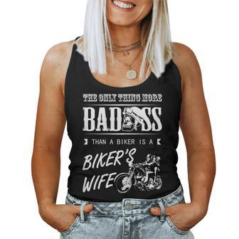 The Only Things More Badass Than A Biker Is Bikers Wife Women Tank Top | Mazezy