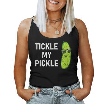 Tickle My Pickle Funny Jokes Sarcastic Women Tank Top Basic Casual Daily Weekend Graphic - Seseable
