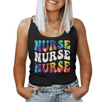 Tie Dye Nurse Registered Trendy 2023 Nursing Women Tank Top | Mazezy