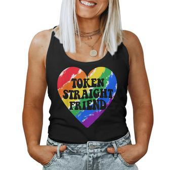 Token Straight Friend Lgbt Quote For Straight Rainbow Women Tank Top | Mazezy