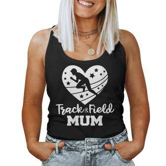 Womens Track And Field Mum Heart Track And Field Athlete Women Tank Top | Mazezy