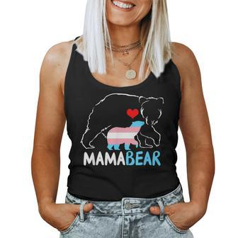 Trans Mama Bear Proud Mom Rainbow Transgender Women Tank Top | Mazezy