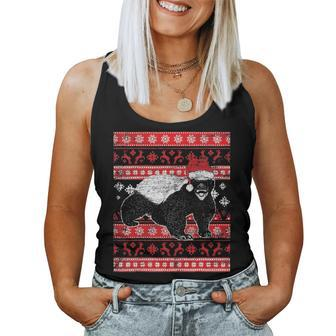 Ugly Christmas Honey Badger V2 Women Tank Top Basic Casual Daily Weekend Graphic - Seseable