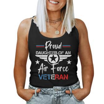Us Air Force Veteran Proud Daughter Of An Air Force Veteran Women Tank Top Basic Casual Daily Weekend Graphic - Seseable