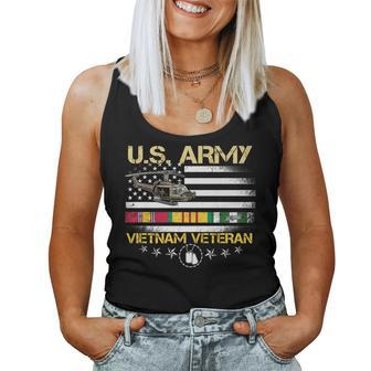 Us Army Vietnam Veteran Usa Flag Vietnam Vet Flag Men Women V2 Women Tank Top Basic Casual Daily Weekend Graphic - Seseable