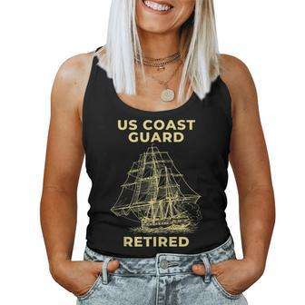 Us Coast Guard Veteran Retired Women Tank Top Basic Casual Daily Weekend Graphic - Seseable