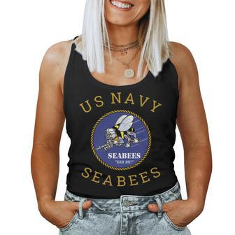Us Navy Seabee Us Seabees Veteran Women Tank Top | Mazezy