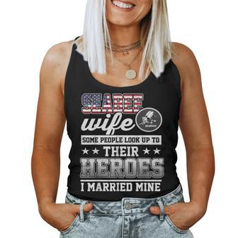 US Seabee Proud Seabee Wife Women Tank Top Basic Casual Daily Weekend Graphic - Seseable