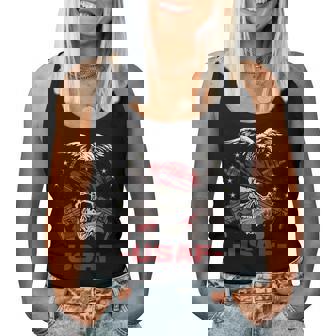 Usaf United States Air Force Eagle Skull Women Tank Top | Mazezy