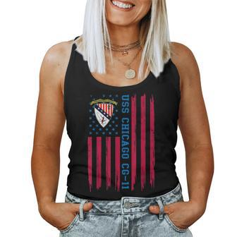 Uss Chicago Cg-11 Class Guided Missile Cruiser Ship Veteran Women Tank Top Basic Casual Daily Weekend Graphic - Seseable