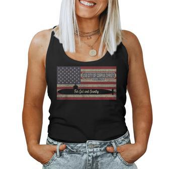 Uss City Of Corpus Christi Ssn-705 Submarine American Flag Women Tank Top Basic Casual Daily Weekend Graphic - Seseable