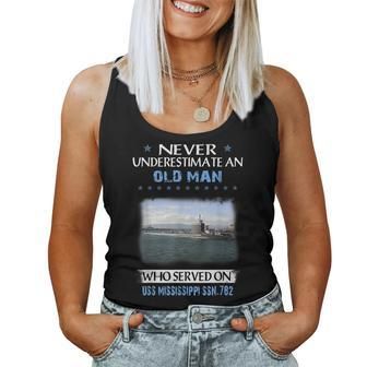 Uss Mississippi Ssn-782 Submarine Veterans Day Father Day Women Tank Top Basic Casual Daily Weekend Graphic - Seseable
