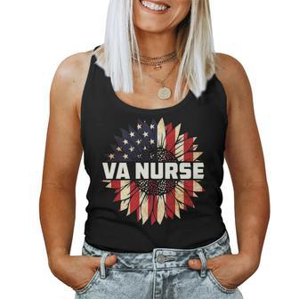 Va Nurse Real American Hero 4Th Of July Us Patriotic Vintage Women Tank Top Basic Casual Daily Weekend Graphic - Seseable