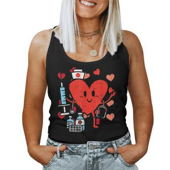 Valentines Day Nurse Heart Funny Nursing Scrub Top Rn Women Women Tank Top Basic Casual Daily Weekend Graphic - Seseable