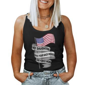 Veteran Air Force Mom My Daughter Has Your Back Women Tank Top | Mazezy