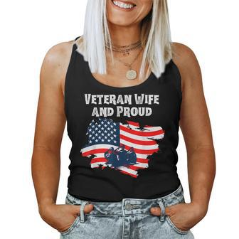 Veteran Wife Pride In Veteran Patriotic Wife Women Tank Top Basic Casual Daily Weekend Graphic - Seseable