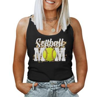 Vinatge Softball Mom Gifts Funny Softball Lovers Mothers Day Women Tank Top Basic Casual Daily Weekend Graphic - Seseable