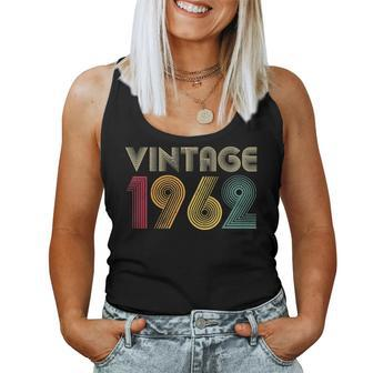 Vintage 1962 60Th Birthday Gift 60 Years Old Men Women Retro Women Tank Top Basic Casual Daily Weekend Graphic - Seseable
