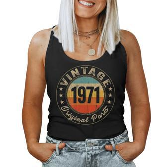 Vintage 1971 50 Yrs Old 50Th Birthday Men Woman Gift Women Tank Top Basic Casual Daily Weekend Graphic - Seseable