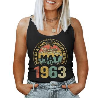 Vintage 60 Years Old May 1963 60Th Birthday Men Women Women Tank Top | Mazezy